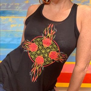 MY DESIGN Jellyfish Zia Flower of Life Flowy Tank